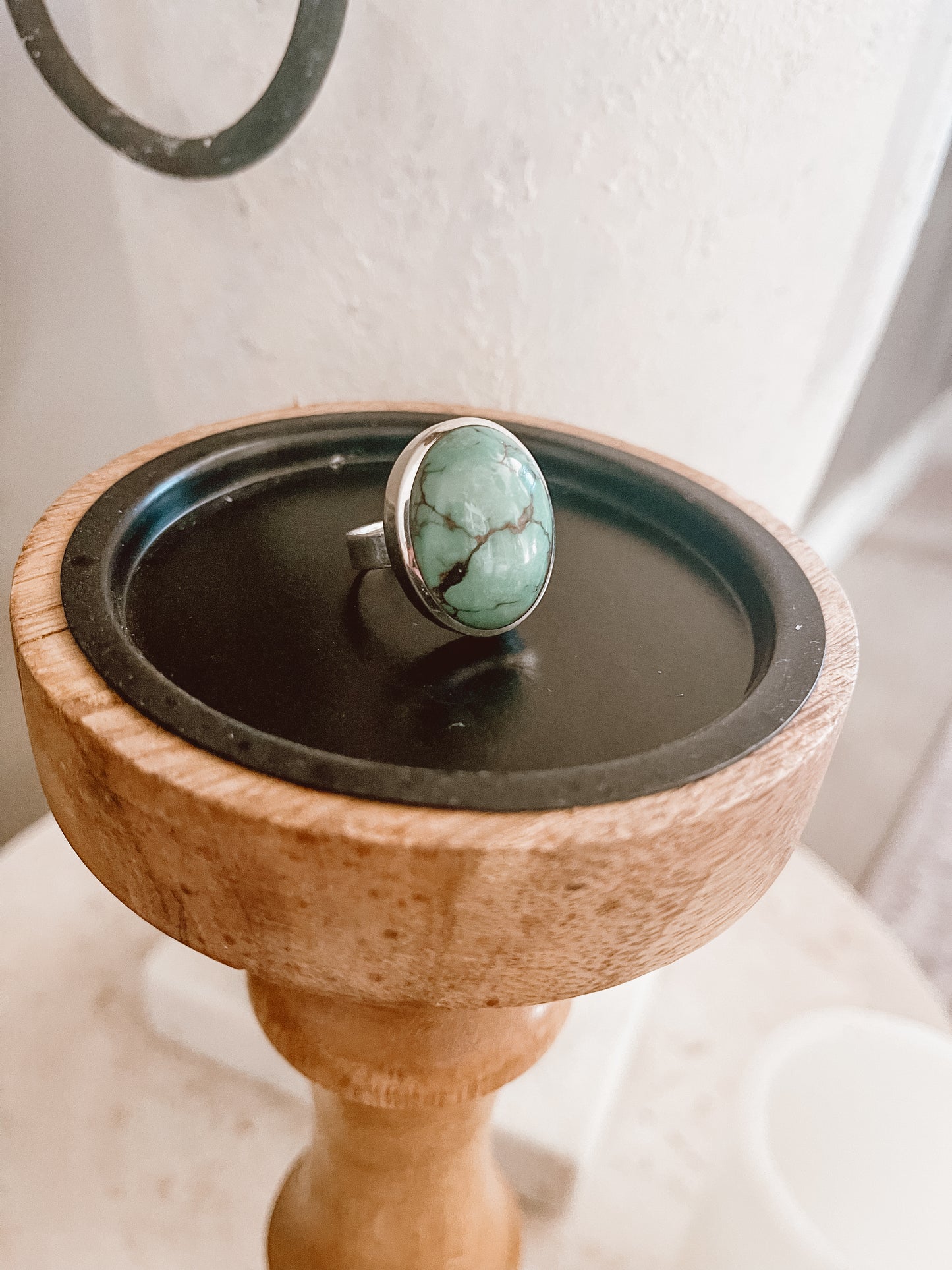 Large Oval Turquoise Sterling Silver Ring