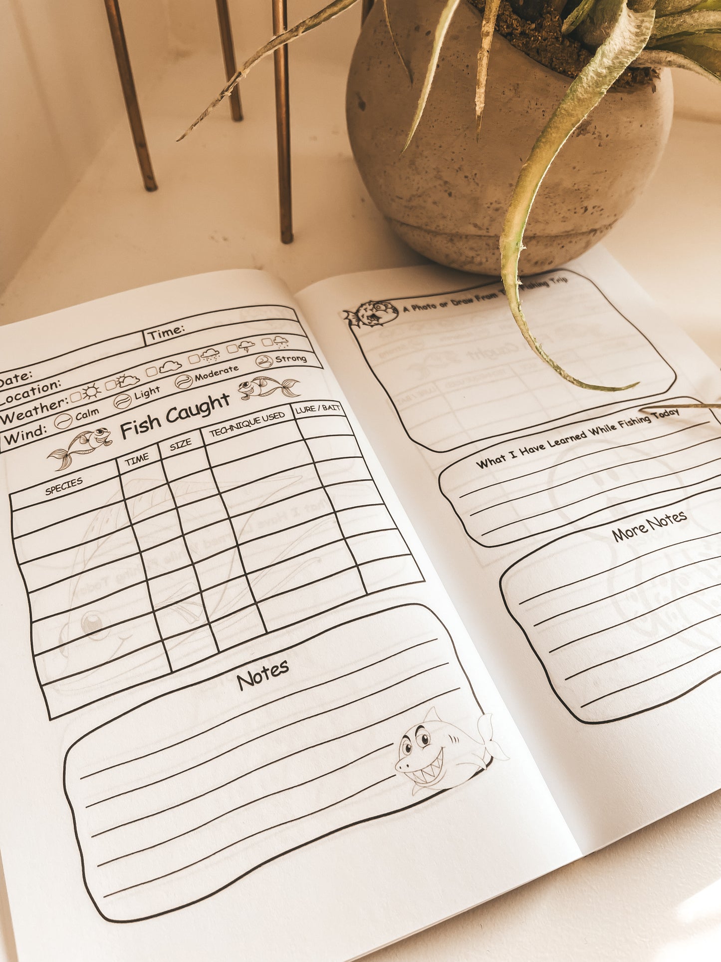 Fishing Log Book - Fishing Journal to Record Fishing Activities, Details of Fishing Trips and Fishing Adventure Experiences.  See description for discount.