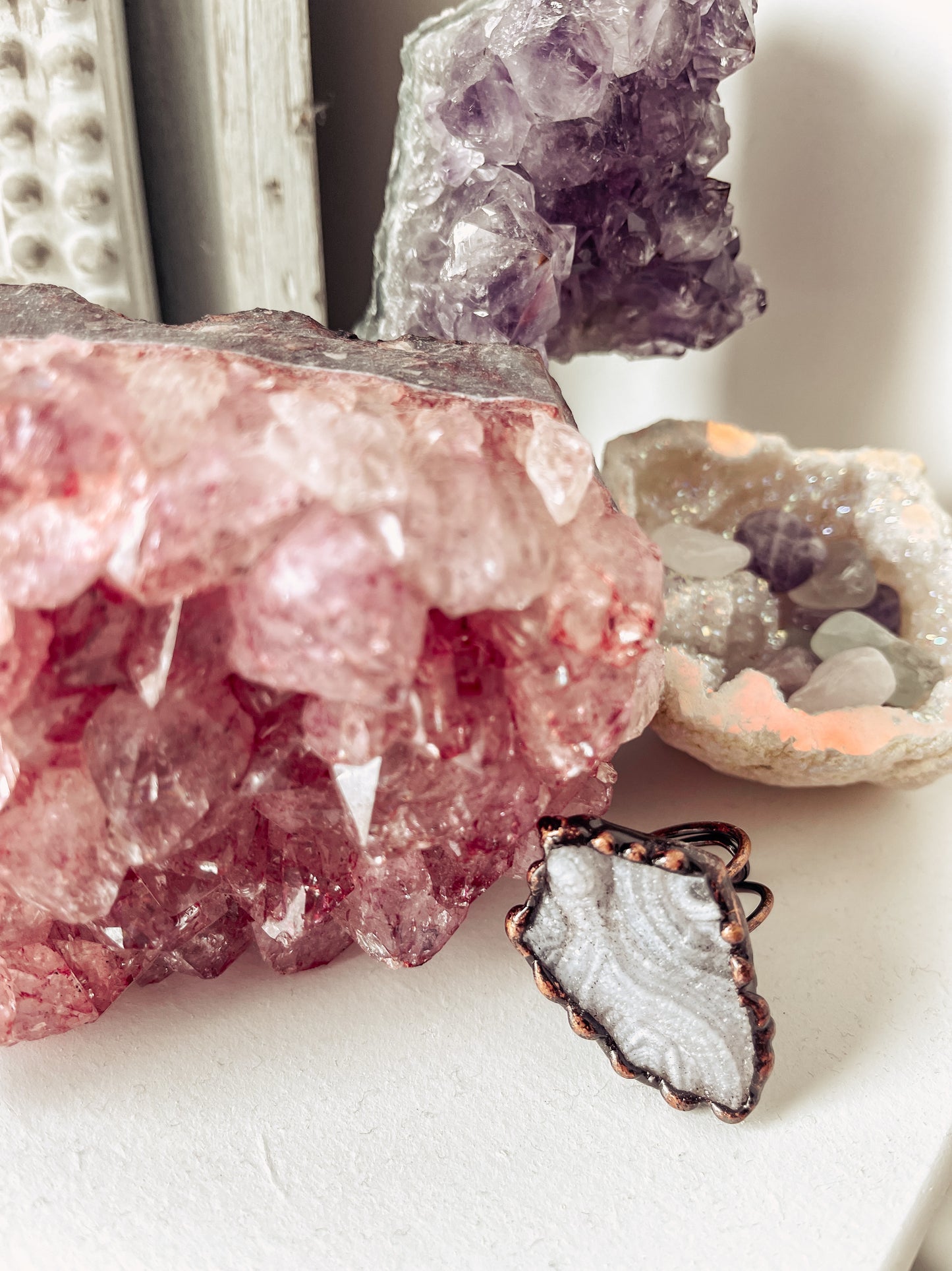 Vintage Inlaid Natural Stone Copper Ring