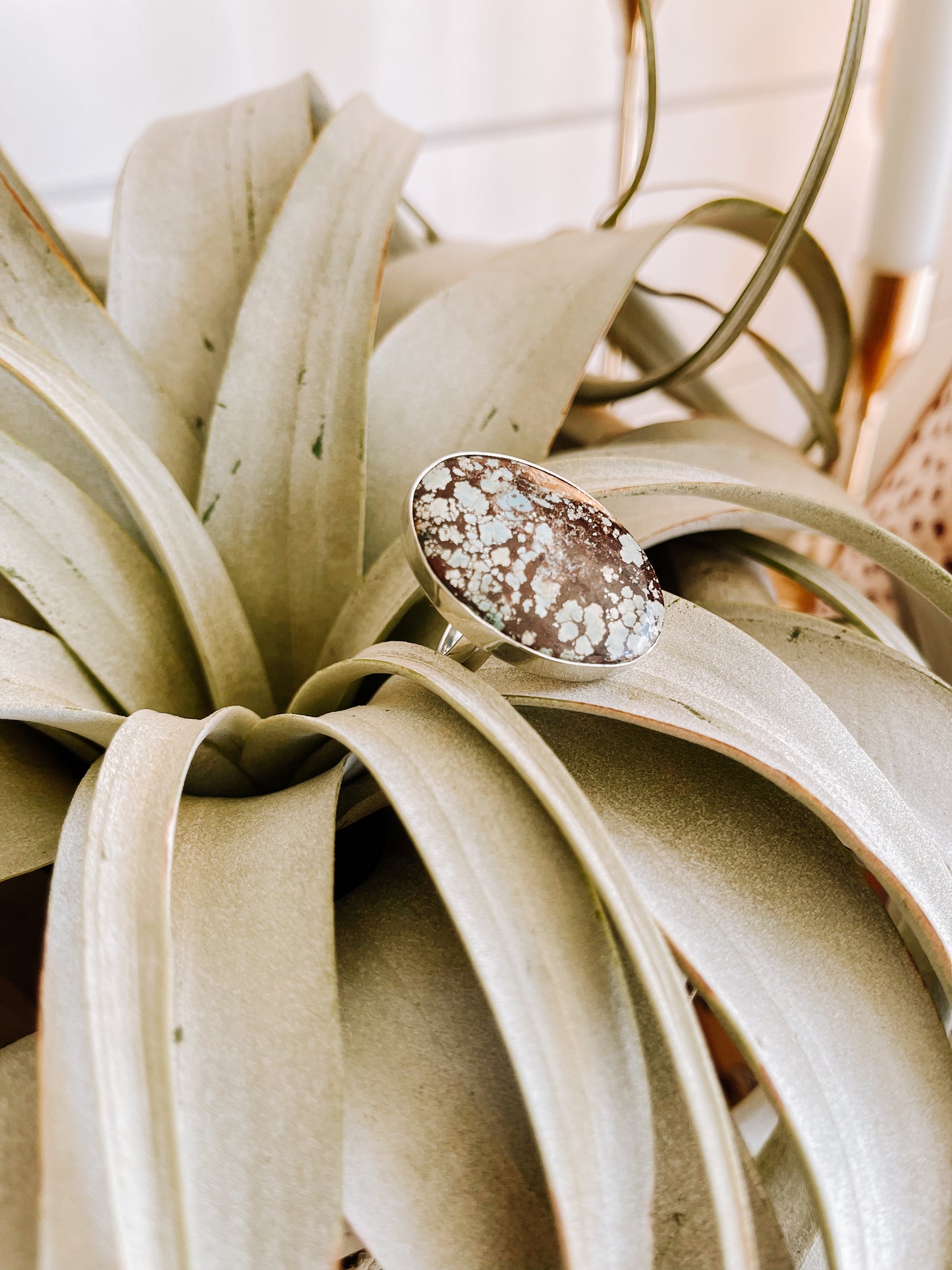 Turquoise Gemstone Ring - Silver Plated