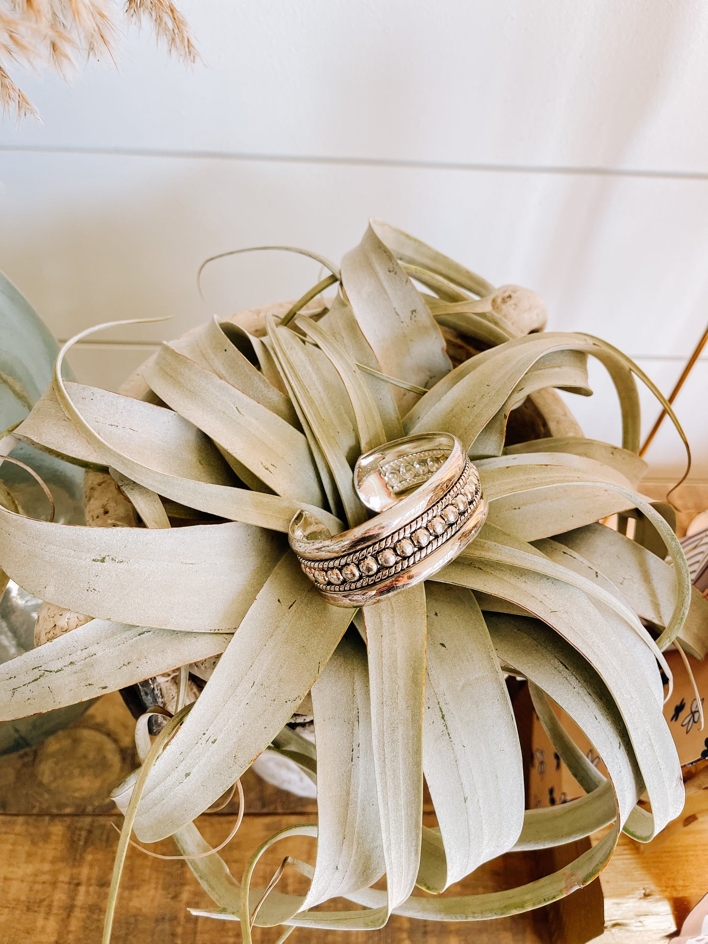 Antique Silver Bangle Bracelet