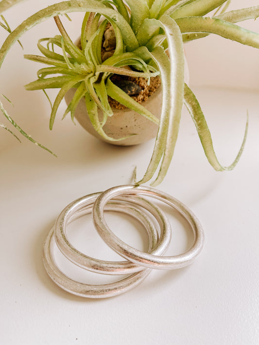 Silver Bangle Set of 3