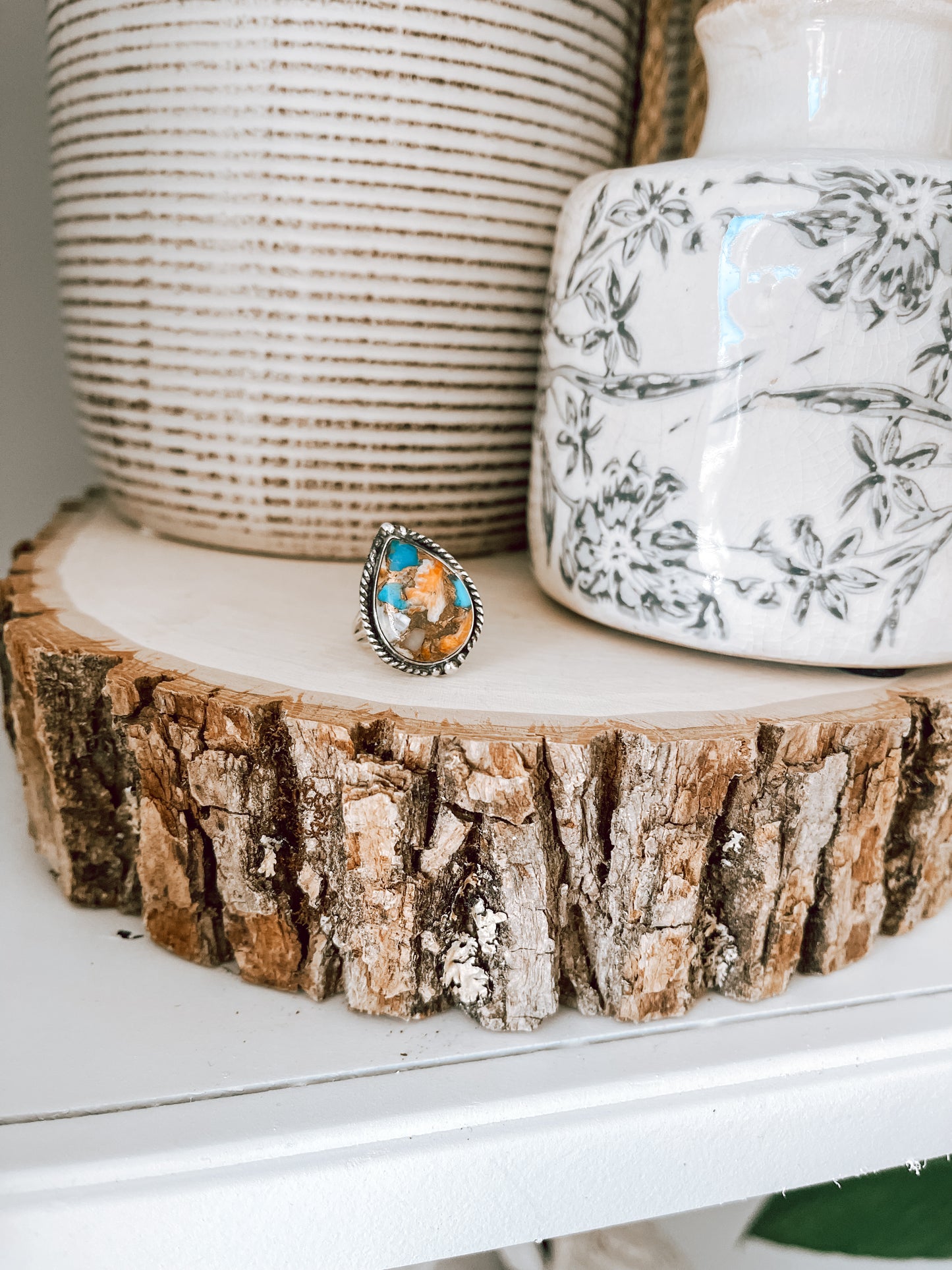 Sterling Silver Oyster Turquoise Ring