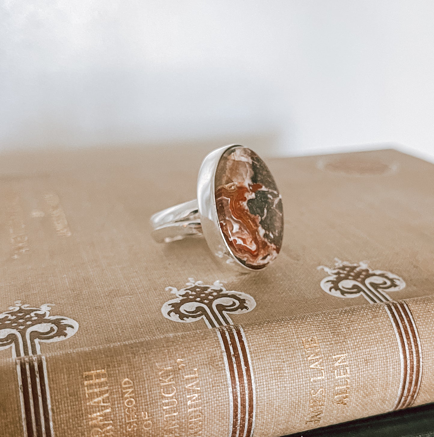 Sterling Silver Lace Agate Ring