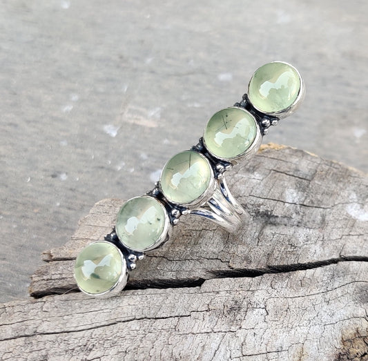 Prehnite Sterling Silver Ring