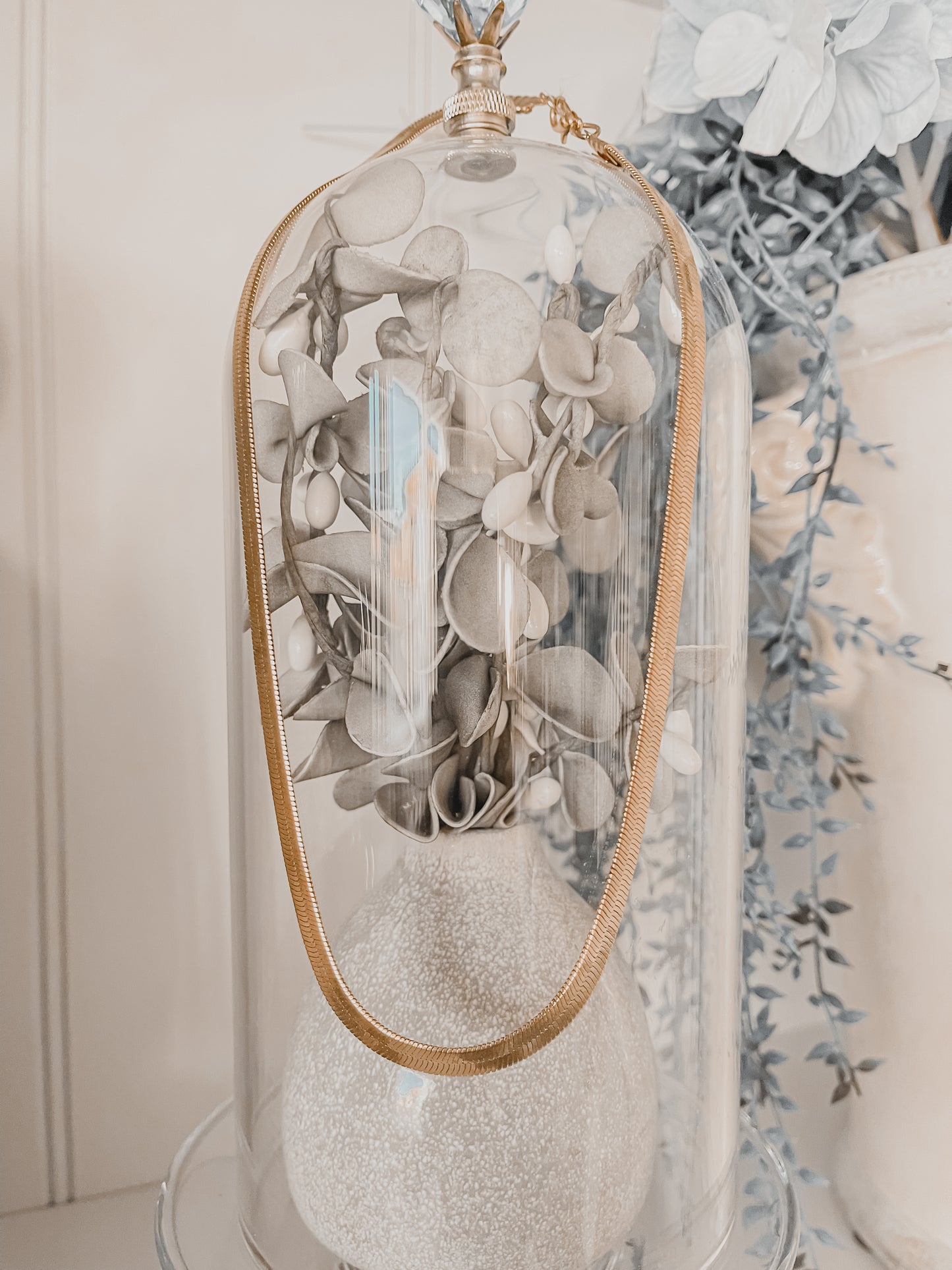 Vintage Gold Herringbone Necklace