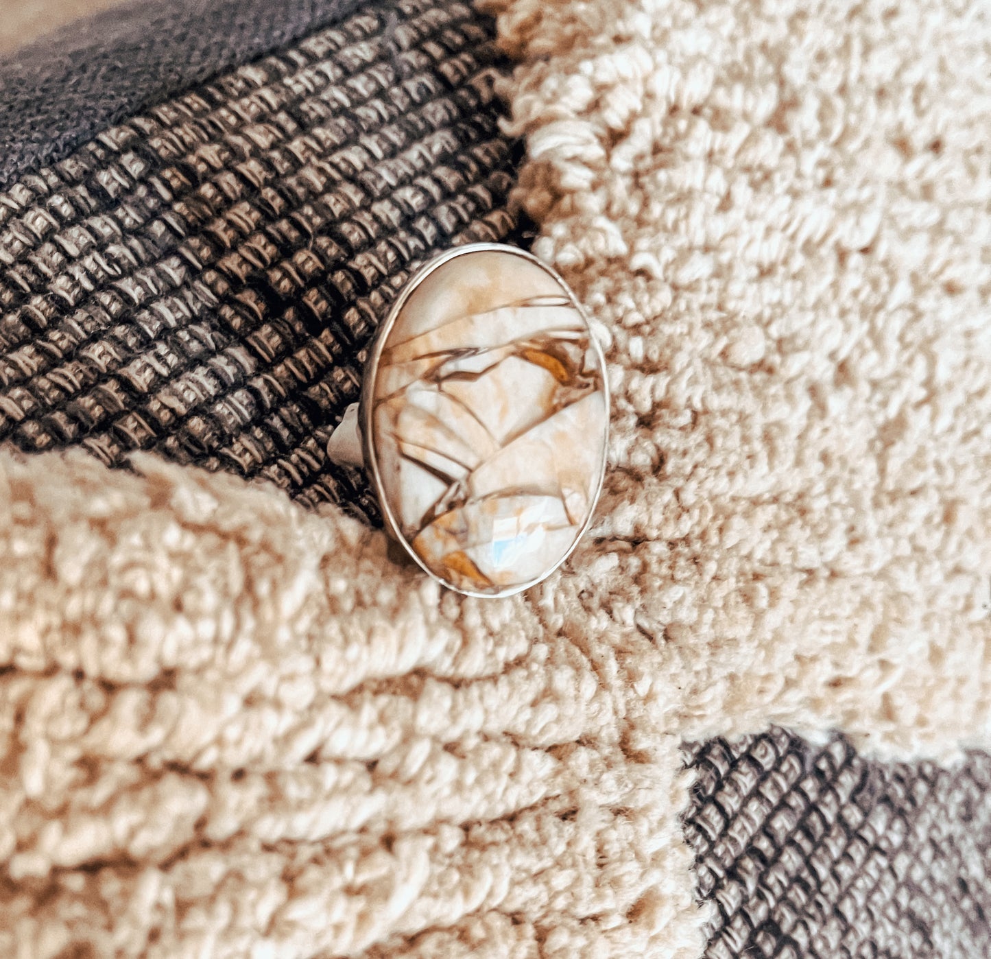Sterling Silver Natural Stone Ring