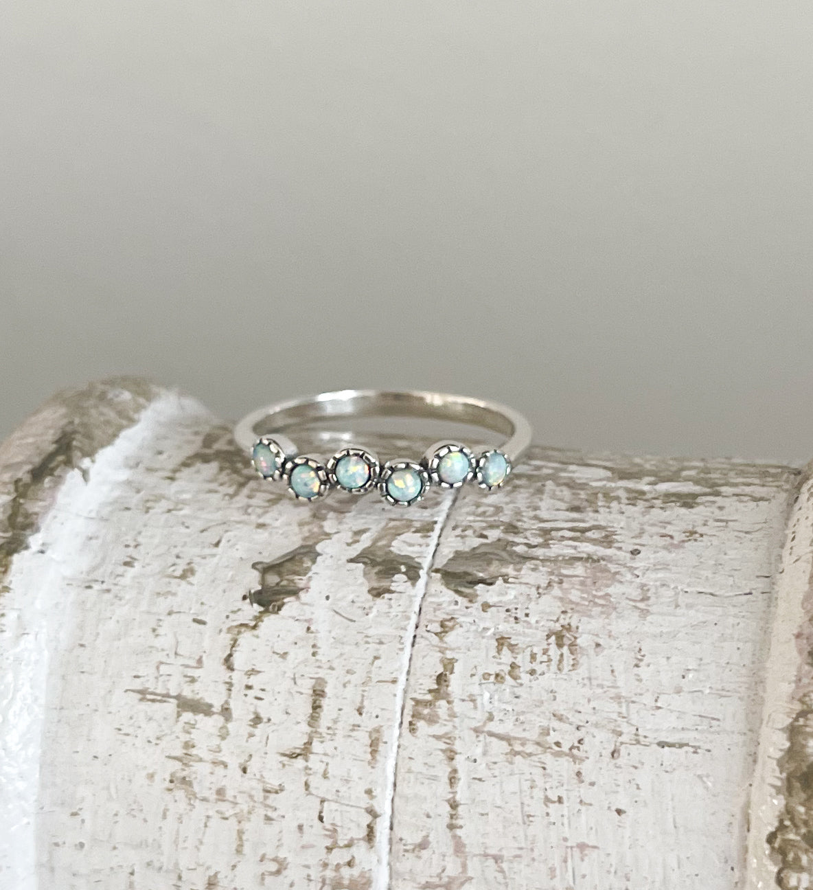 Opal Sterling Silver Ring