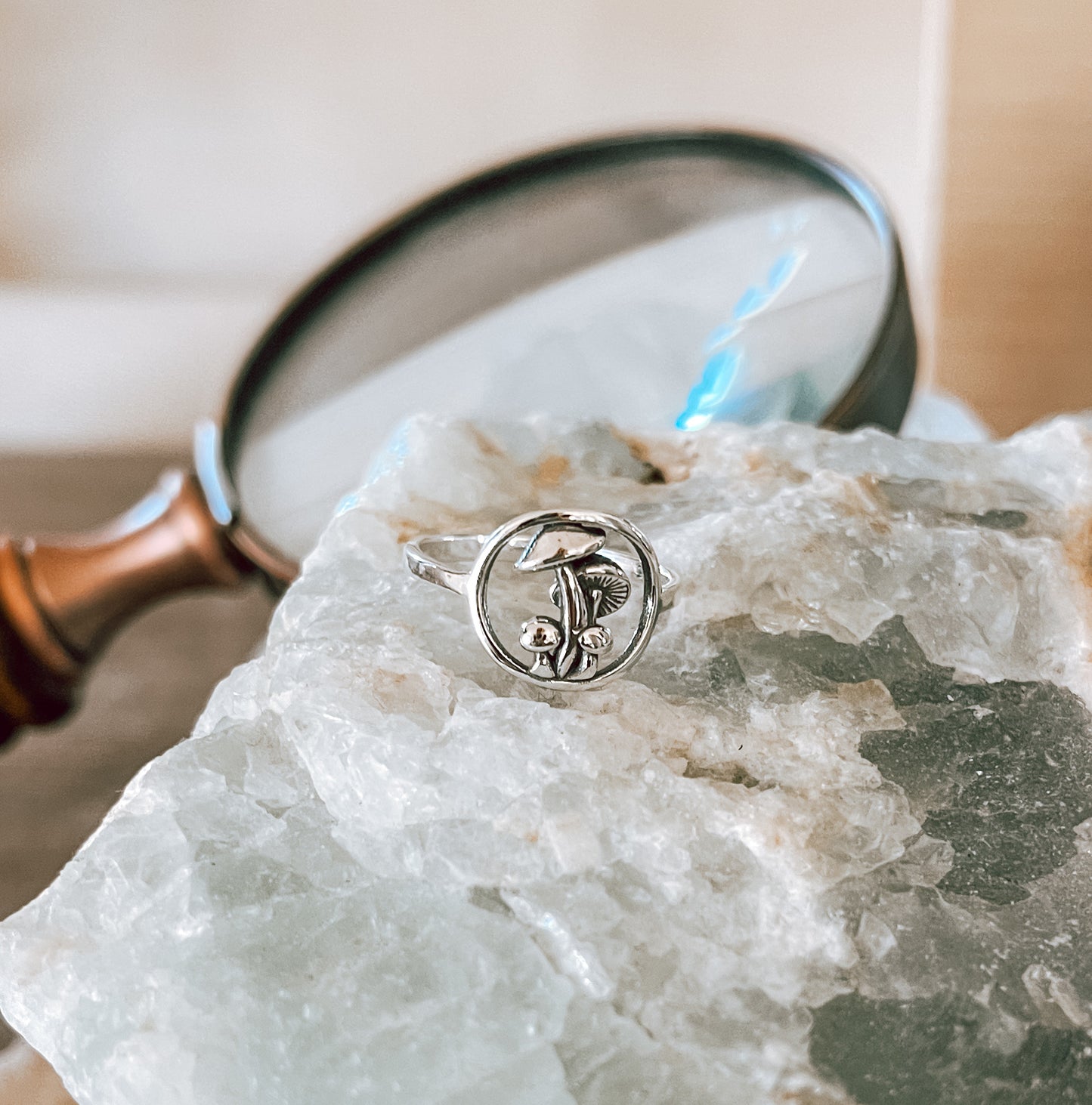 Sterling Silver Mushroom Ring