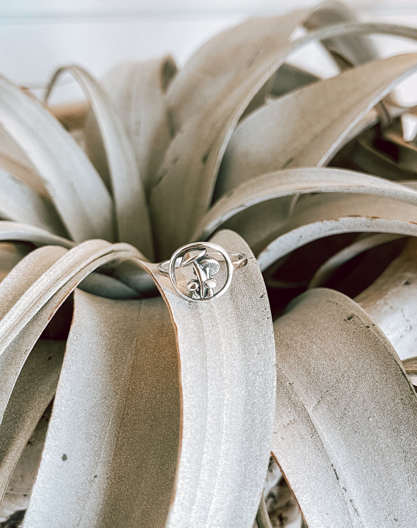 Sterling Silver Mushroom Ring