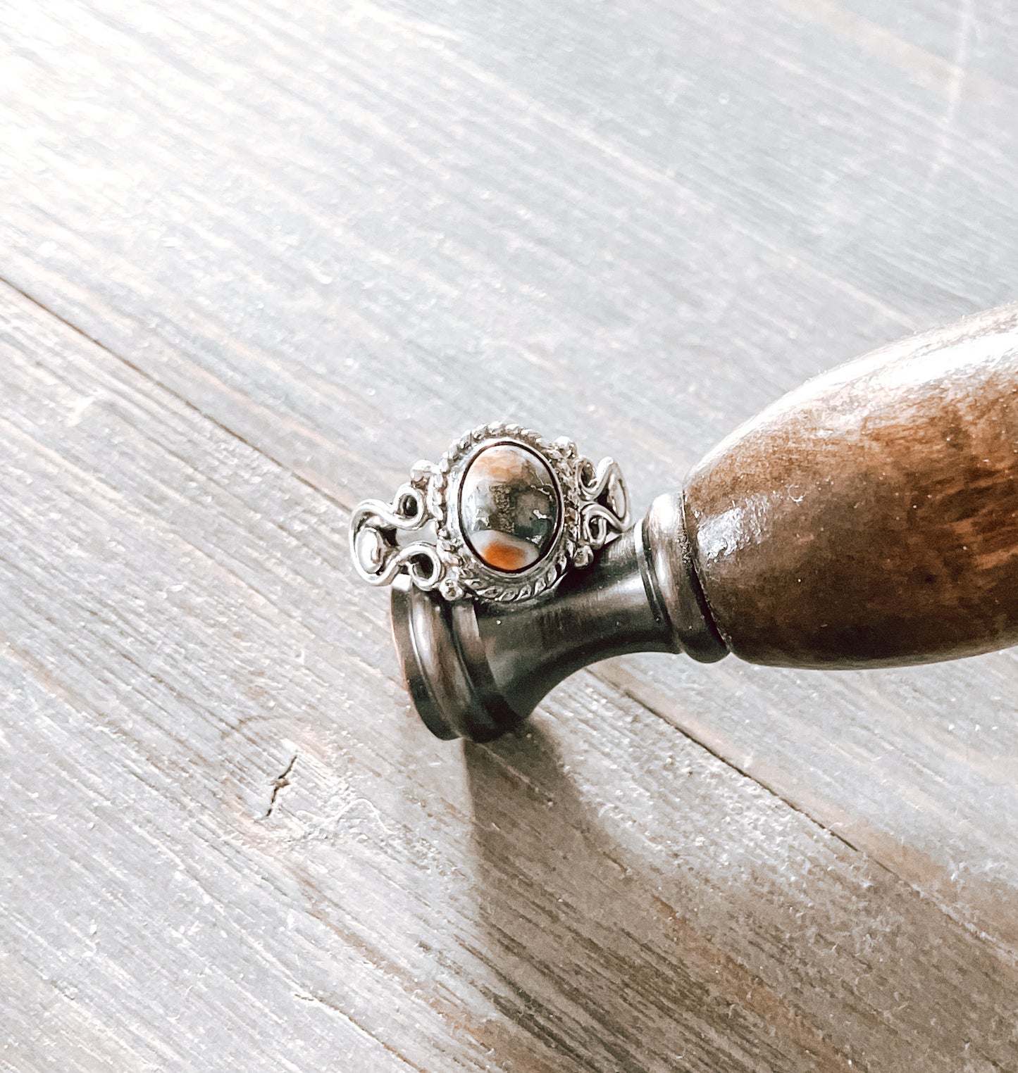 Oyster Turquoise Sterling Silver Ring