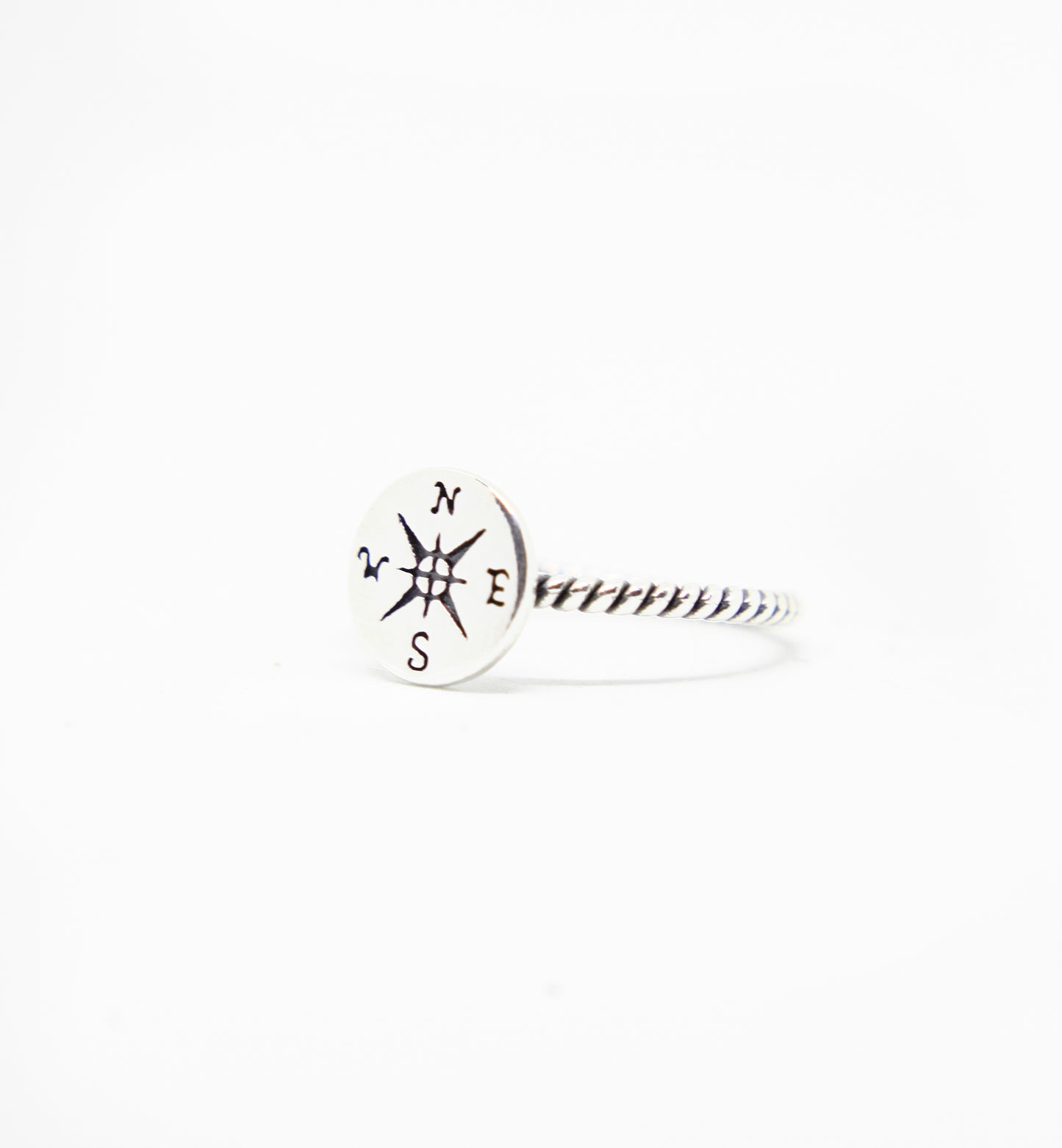 Sterling Silver Compass Ring