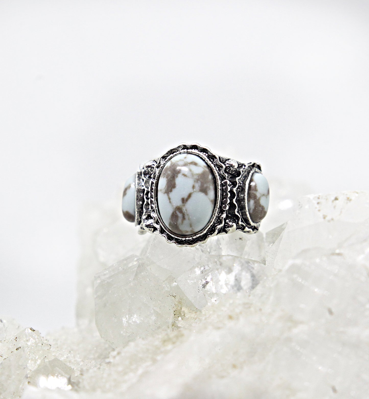 Large Cyan Stoned Ring