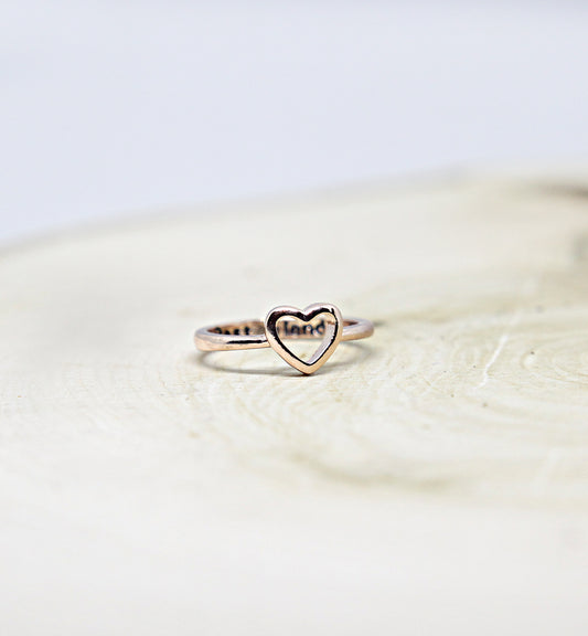 "Best Friend" Fashion Gold Heart Ring