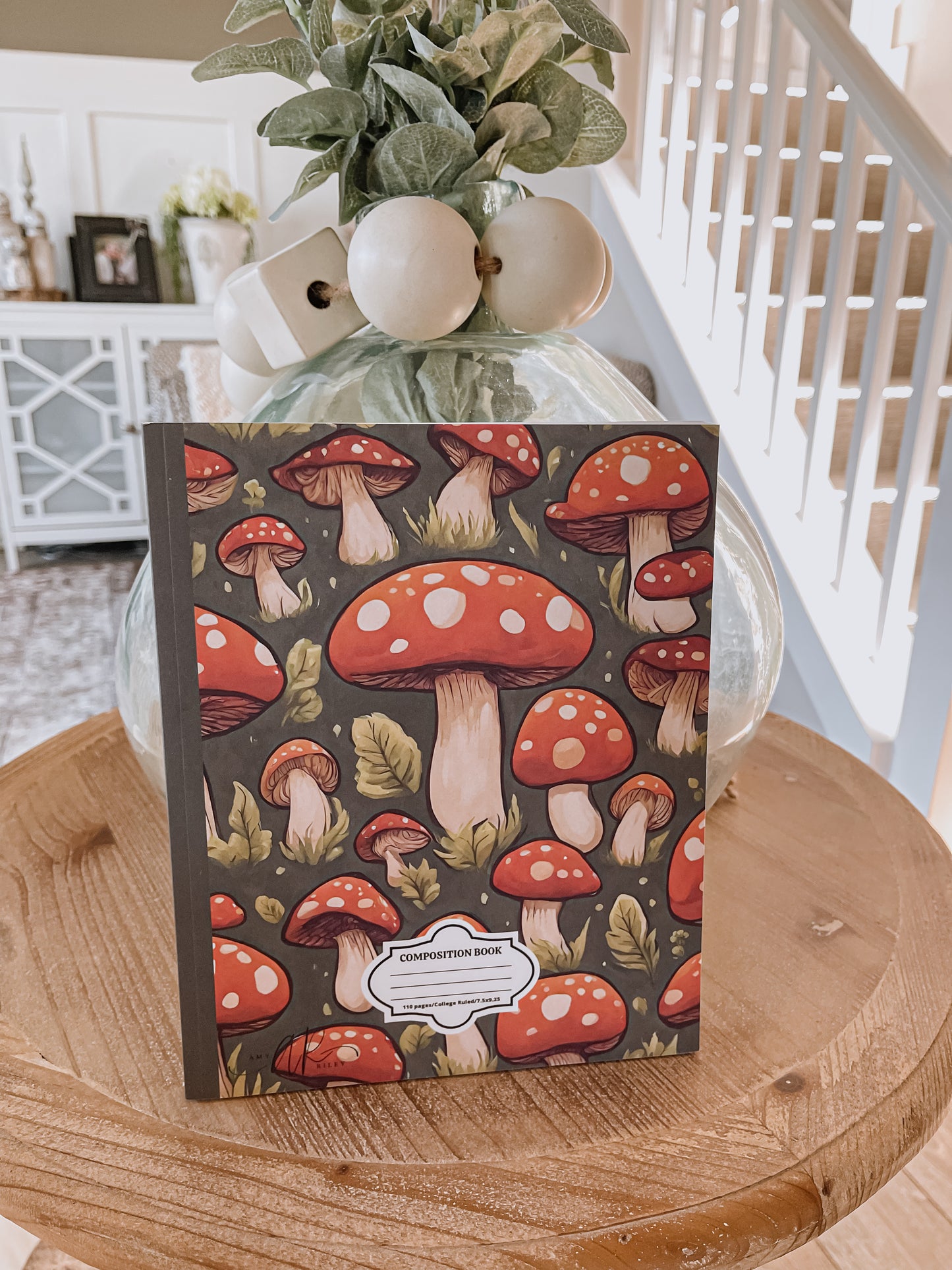 Denik Mushroom College Ruled Composition Notebook / Journal / For School, College, Office or Work.: Ideal for students, professionals, plant and nature lovers.  See description for discount.