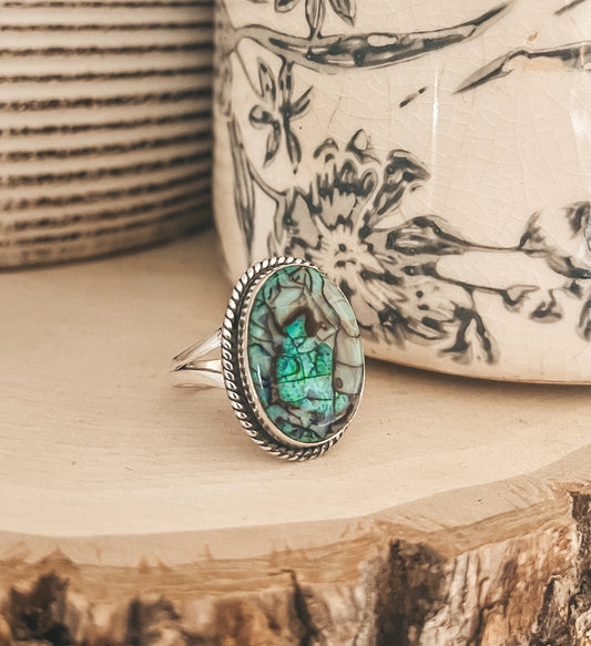 Monarch Opal - Sterling Silver Ring