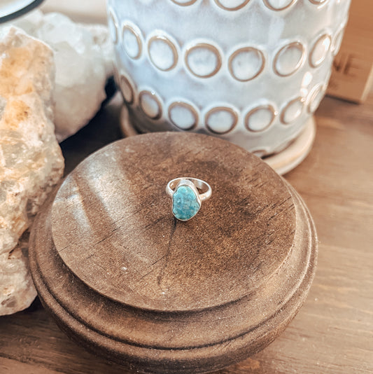 Pinky Turquoise Sterling Silver Ring