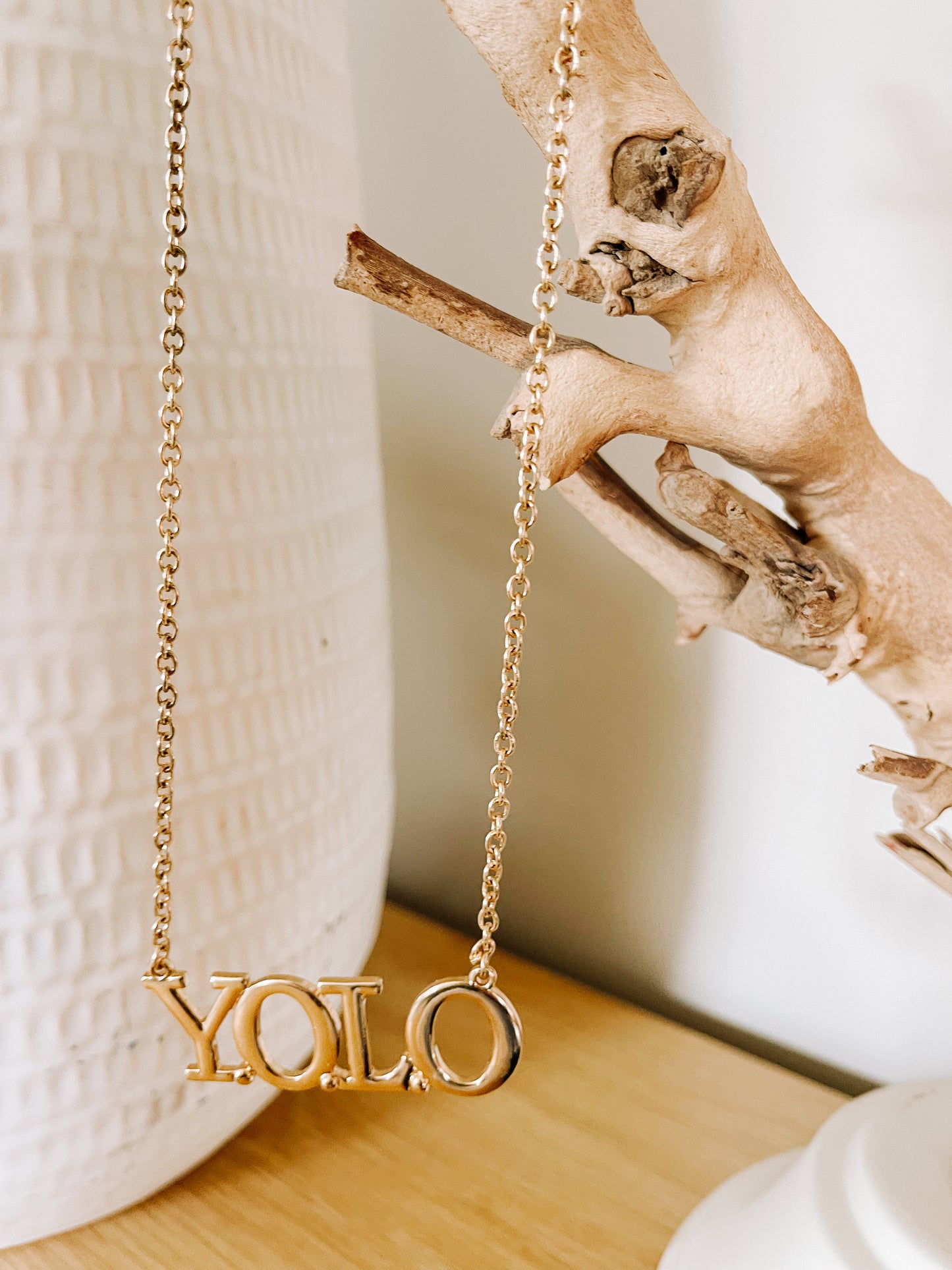 YOLO - Gold Necklace