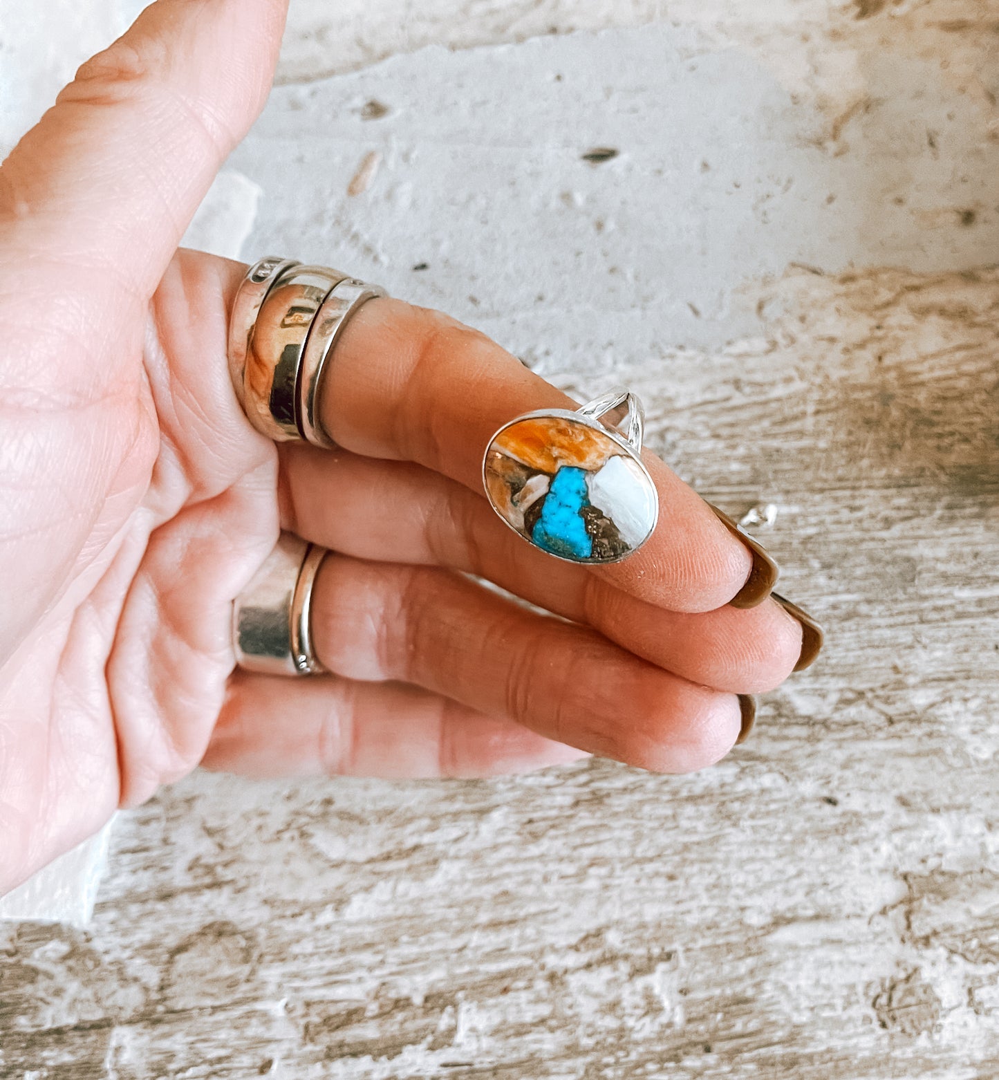Spiny Oyster Sterling Silver Ring