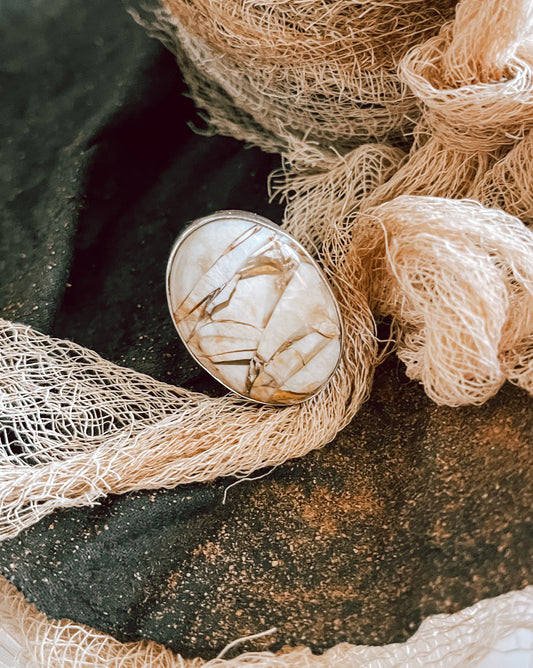 Sterling Silver Natural Stone Ring