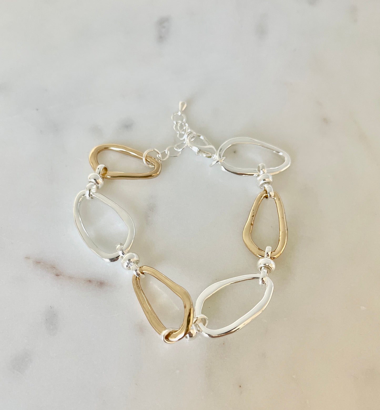 Gold and Silver Large Chain Bracelet