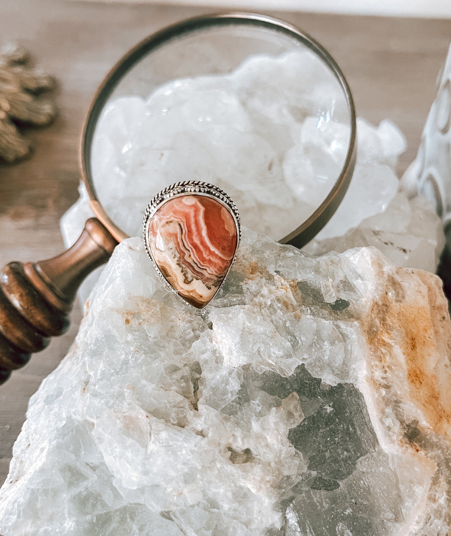 Lace Agate Sterling Silver Ring