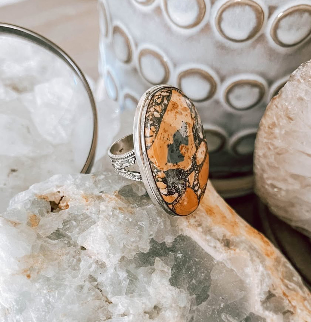 Sterling Silver Jasper Ring