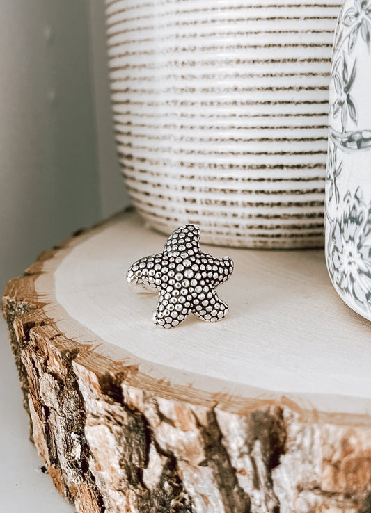 Sterling Silver Starfish Electroform Ring