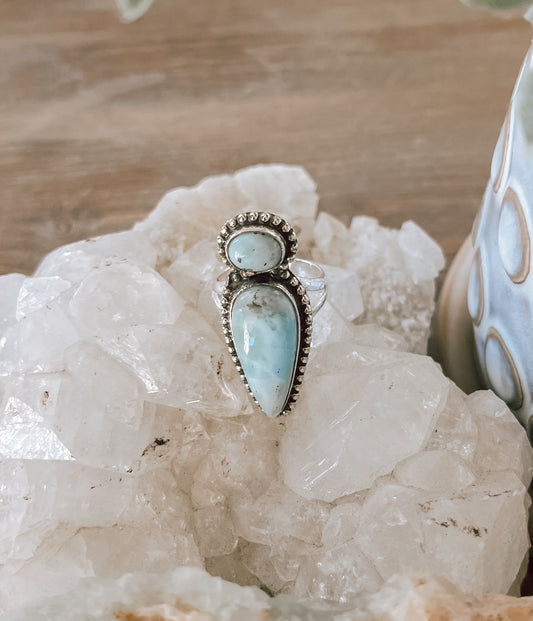 Larimar Sterling Silver Ring