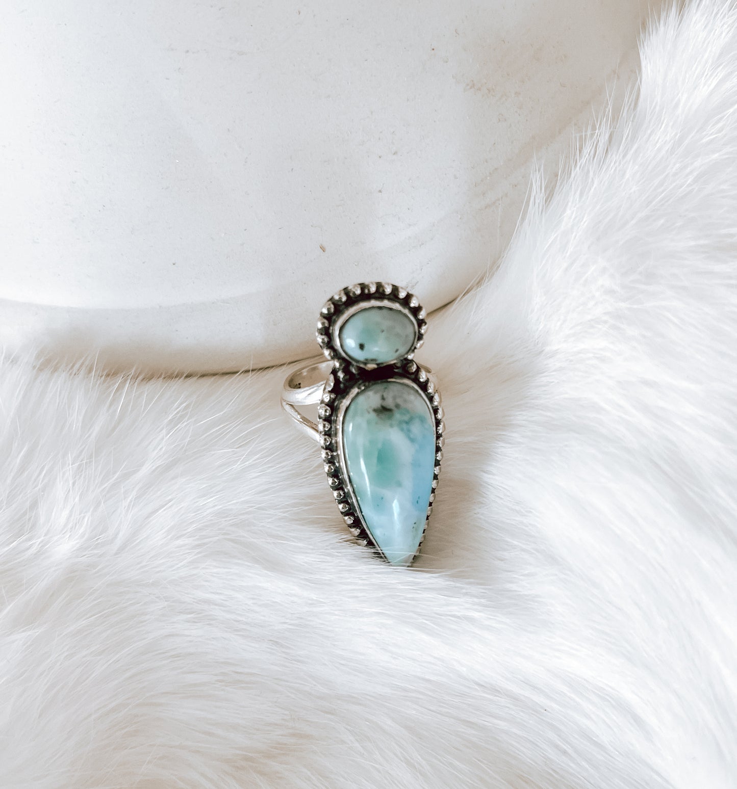 Larimar Sterling Silver Ring