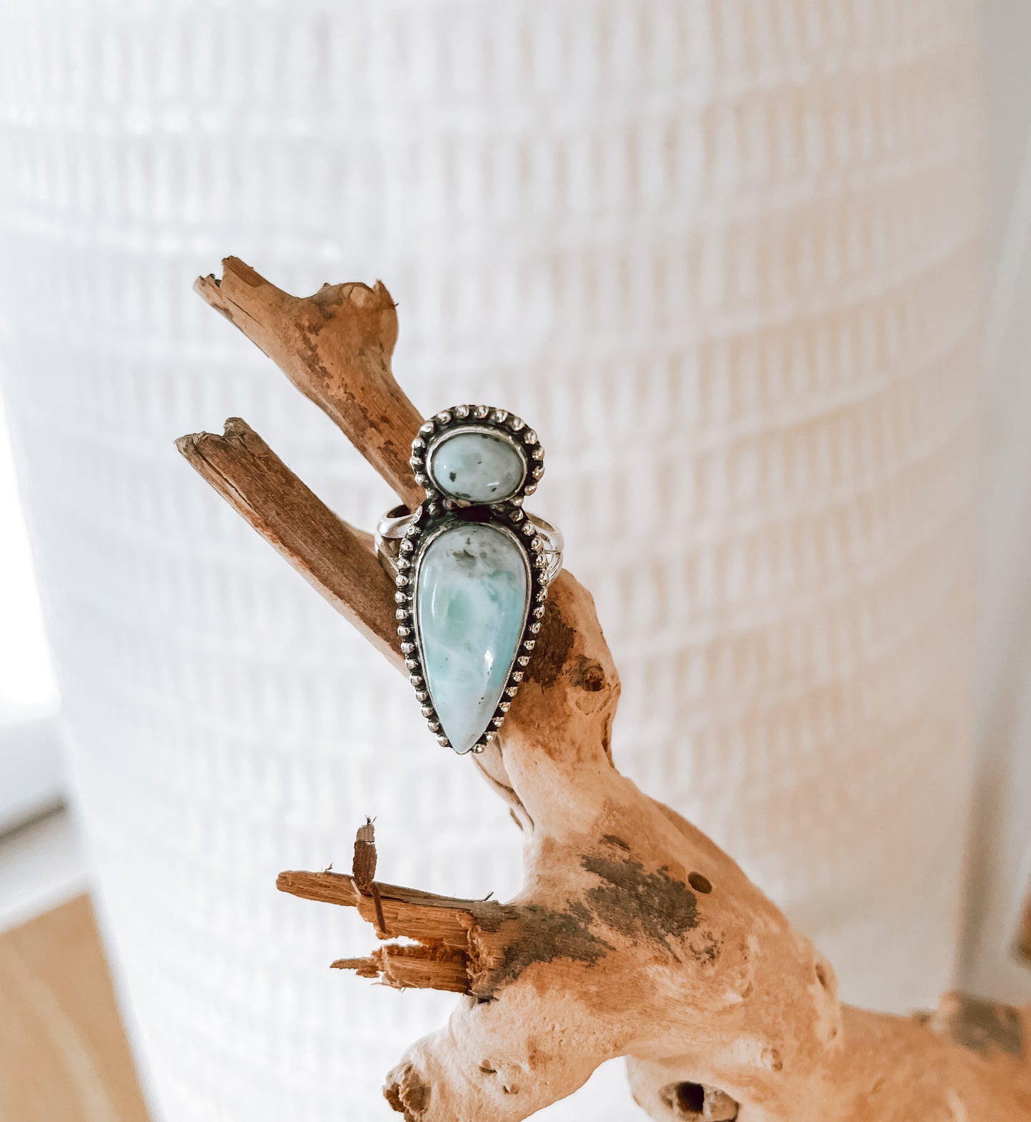 Larimar Sterling Silver Ring