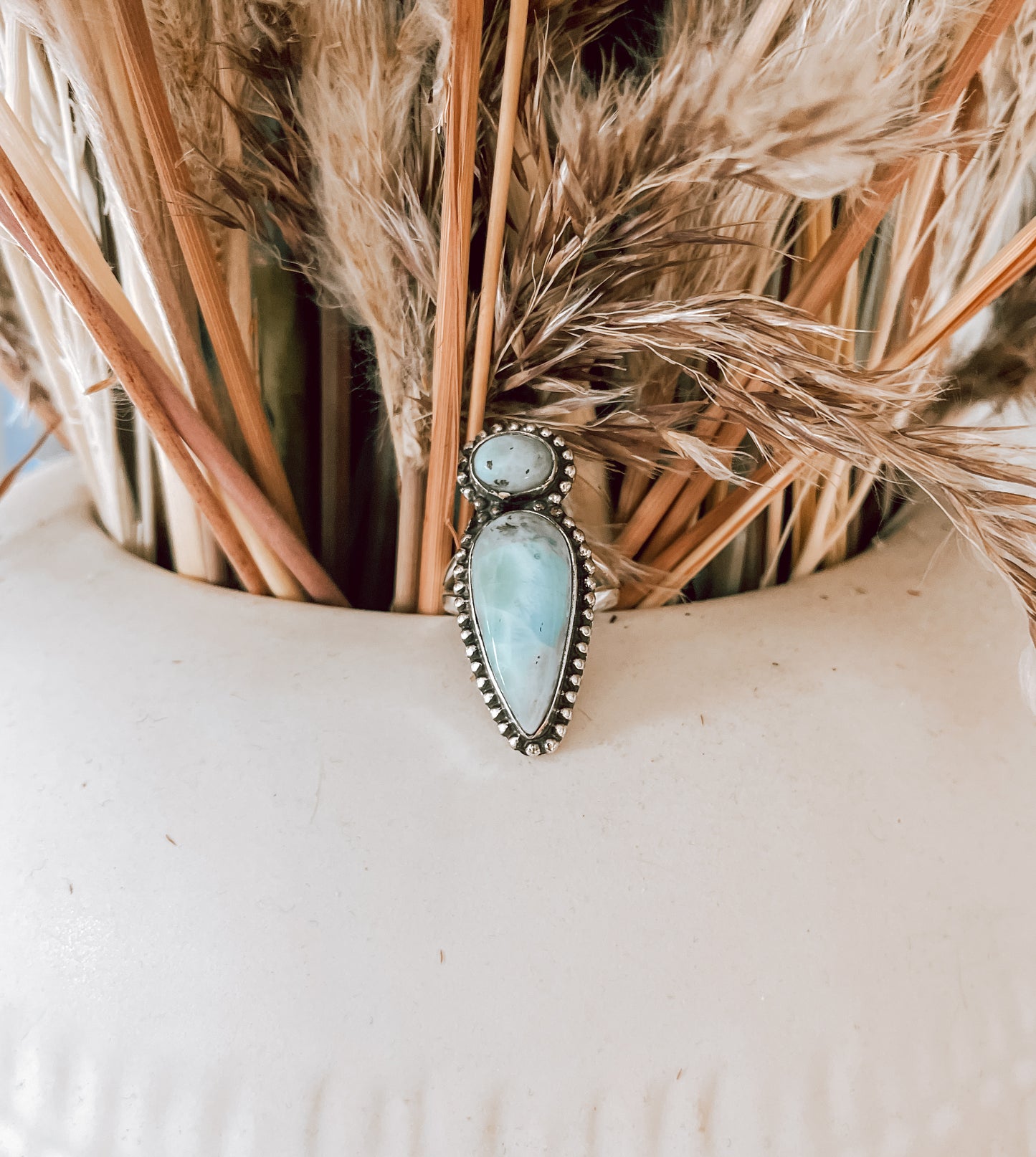 Larimar Sterling Silver Ring