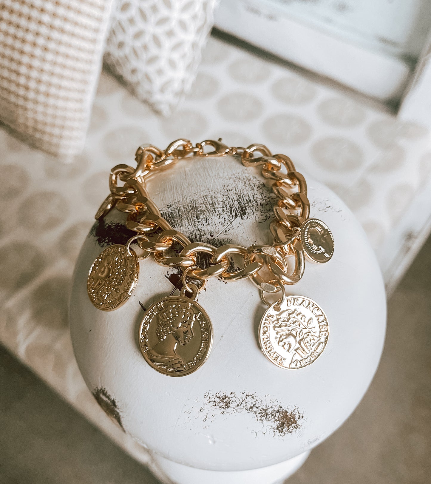 Gold Coin Bracelet