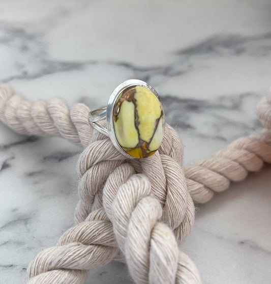 Honey Dahlia Turquoise Sterling Silver Ring