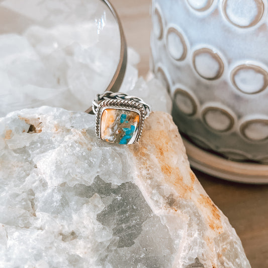 Classic Oyster Turquoise Sterling Silver Ring