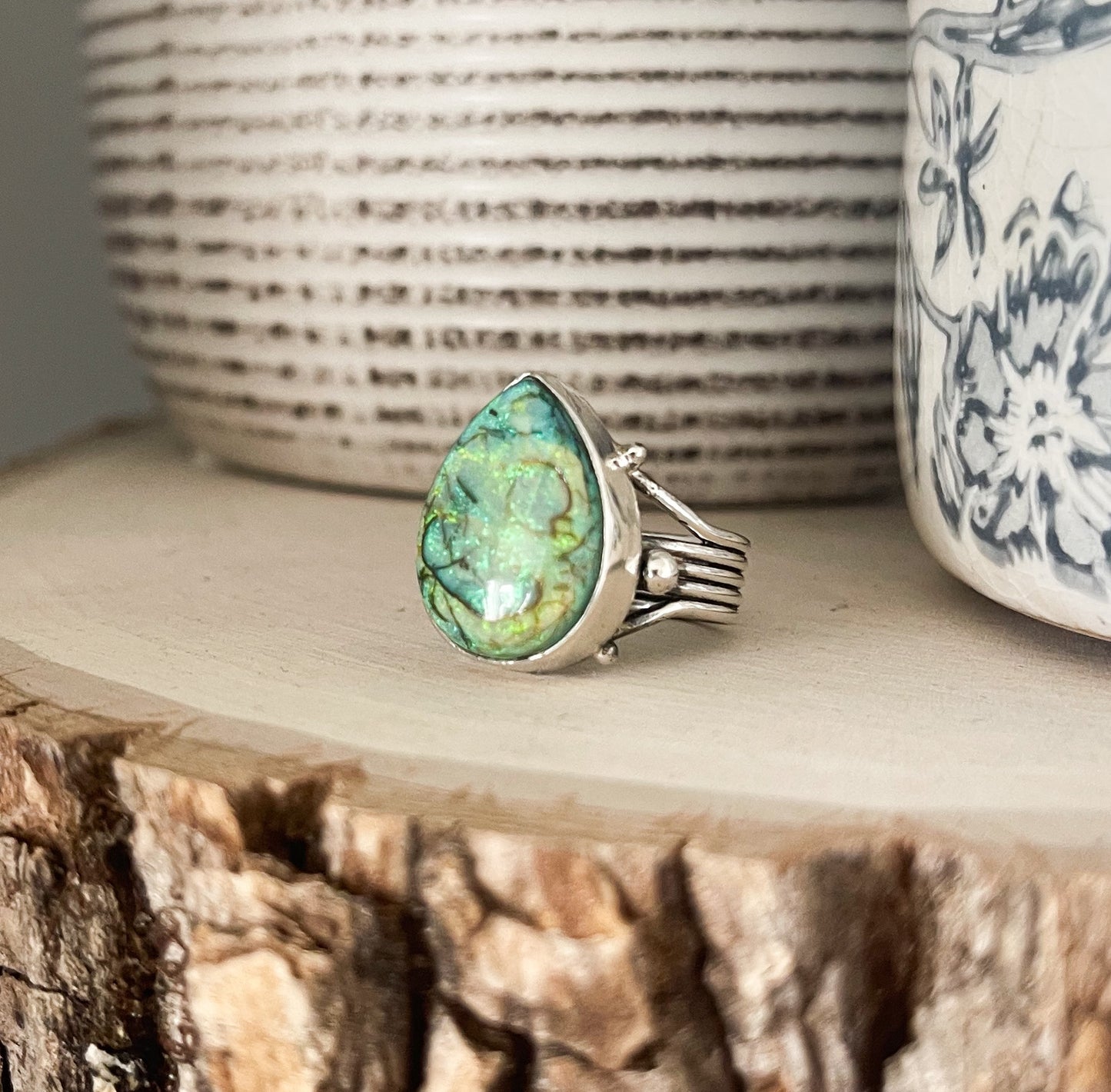 Monarch Opal - Sterling Silver Ring