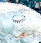 Sterling Silver Heart Row Ring