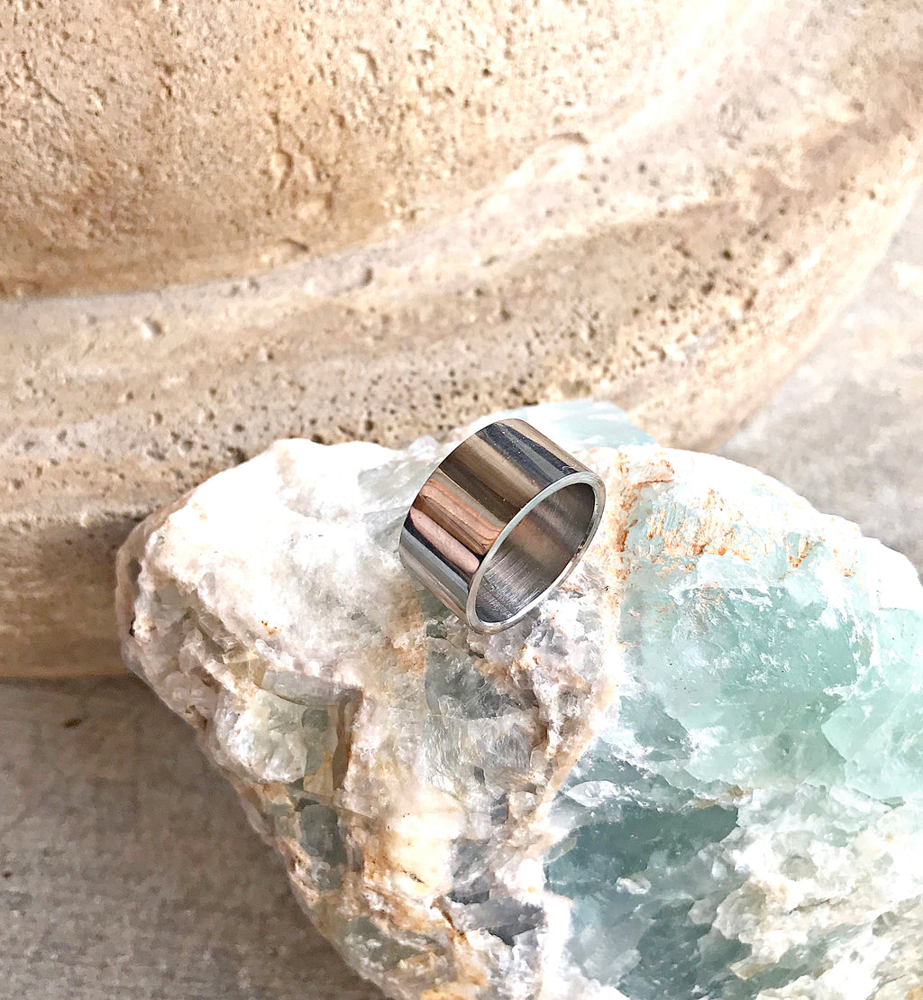 Stainless Steel Wide Band Ring