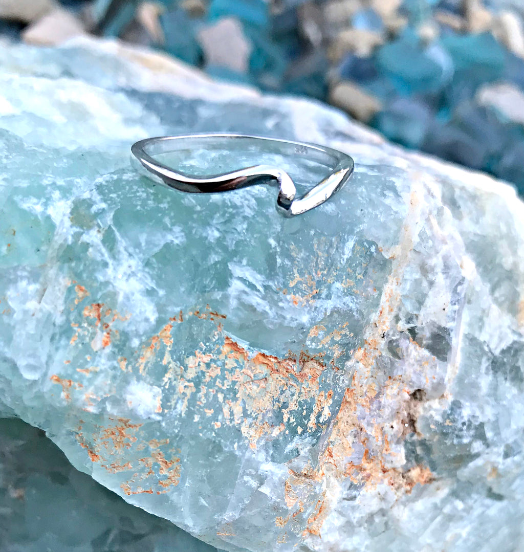 Sterling Silver Twisted Wave Ring