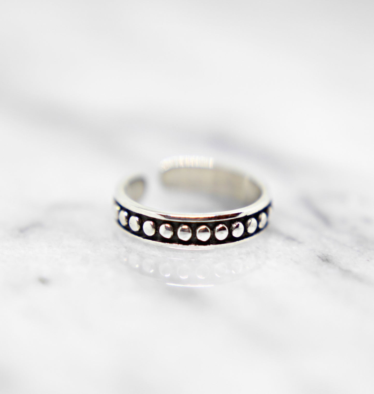 Sterling Silver Bali Round Balls Toe Ring