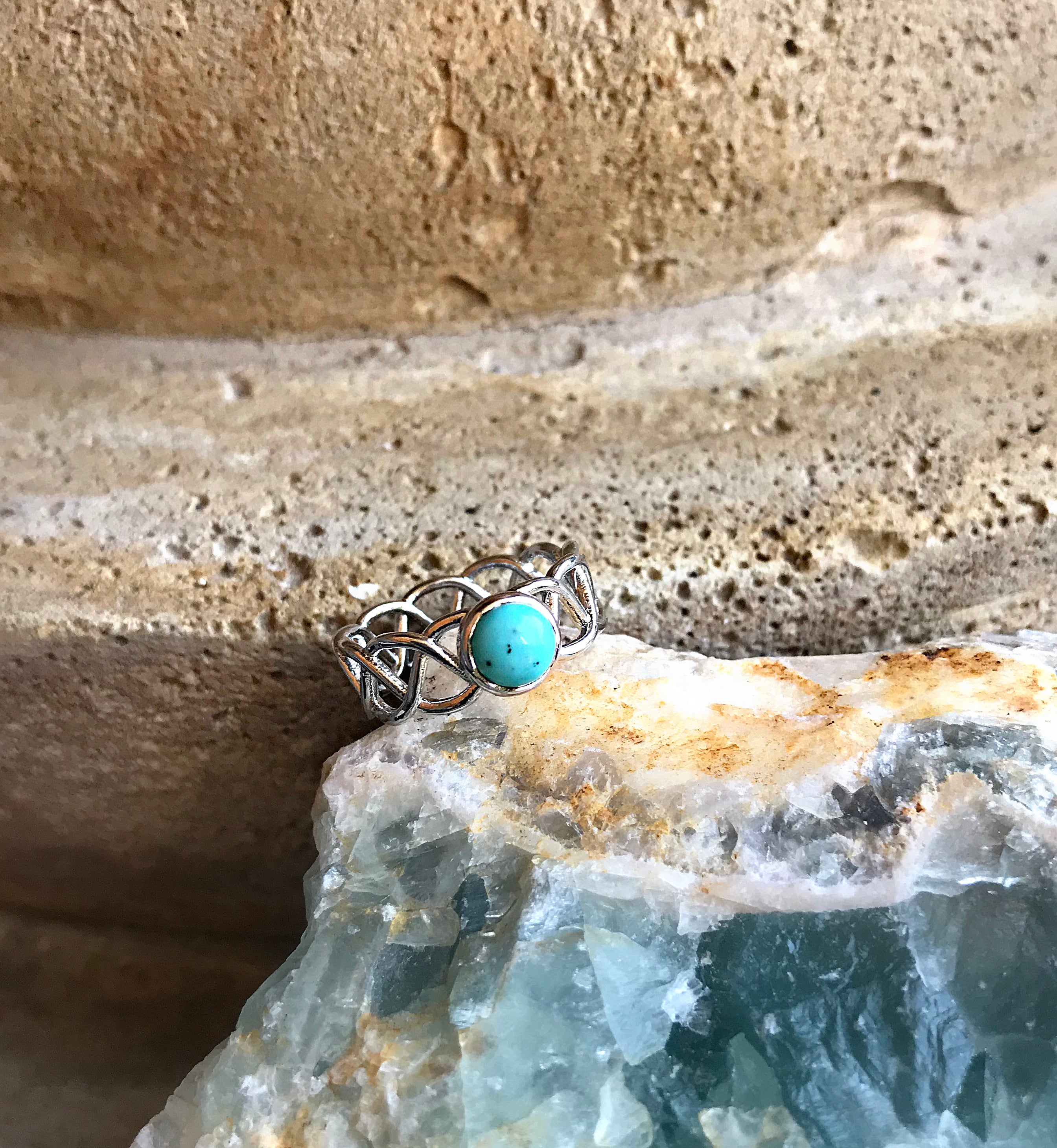 Twisted Turquoise Ring