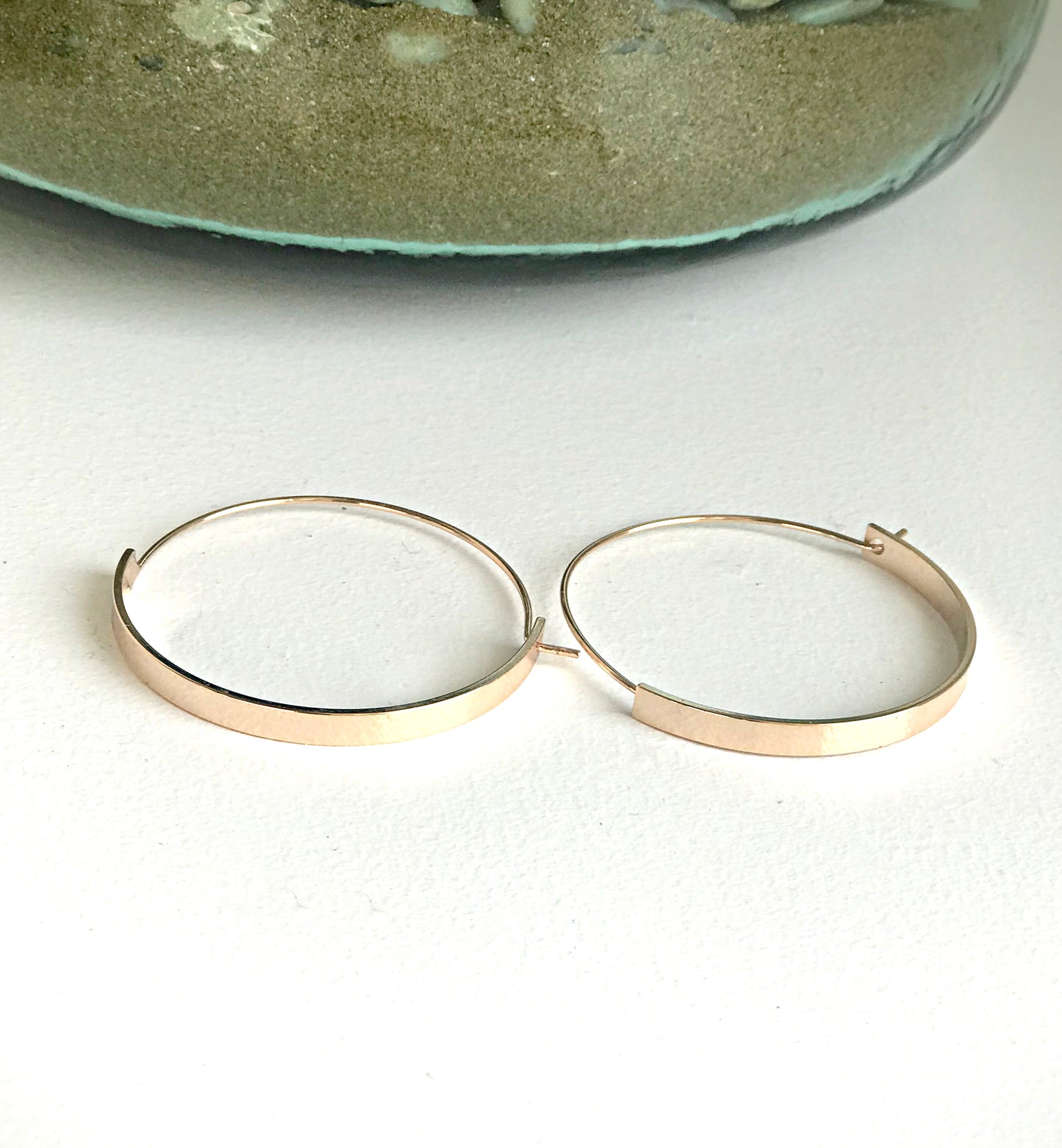 Big Circle Gold Hoop Earrings