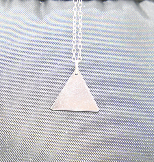 Sterling Silver Triangle Necklace