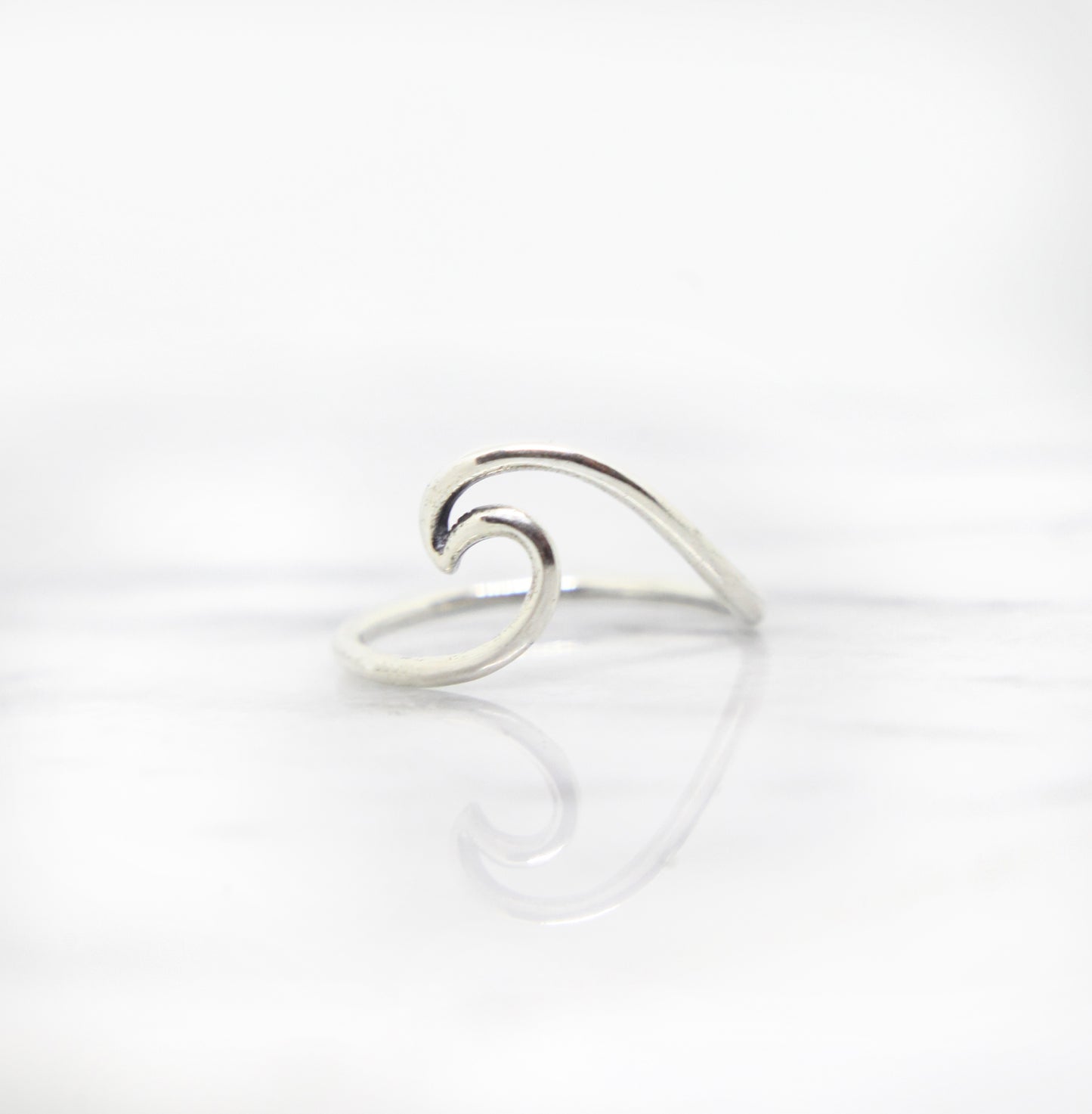 Sterling Silver Single Wave Ring