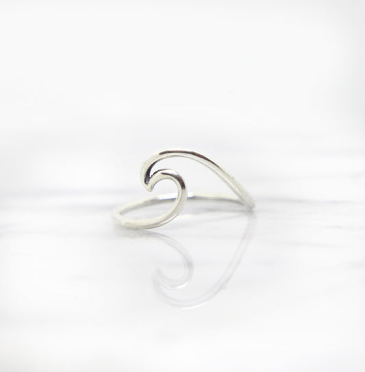 Sterling Silver Single Wave Ring