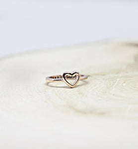 "Best Friend" Fashion Gold Heart Ring