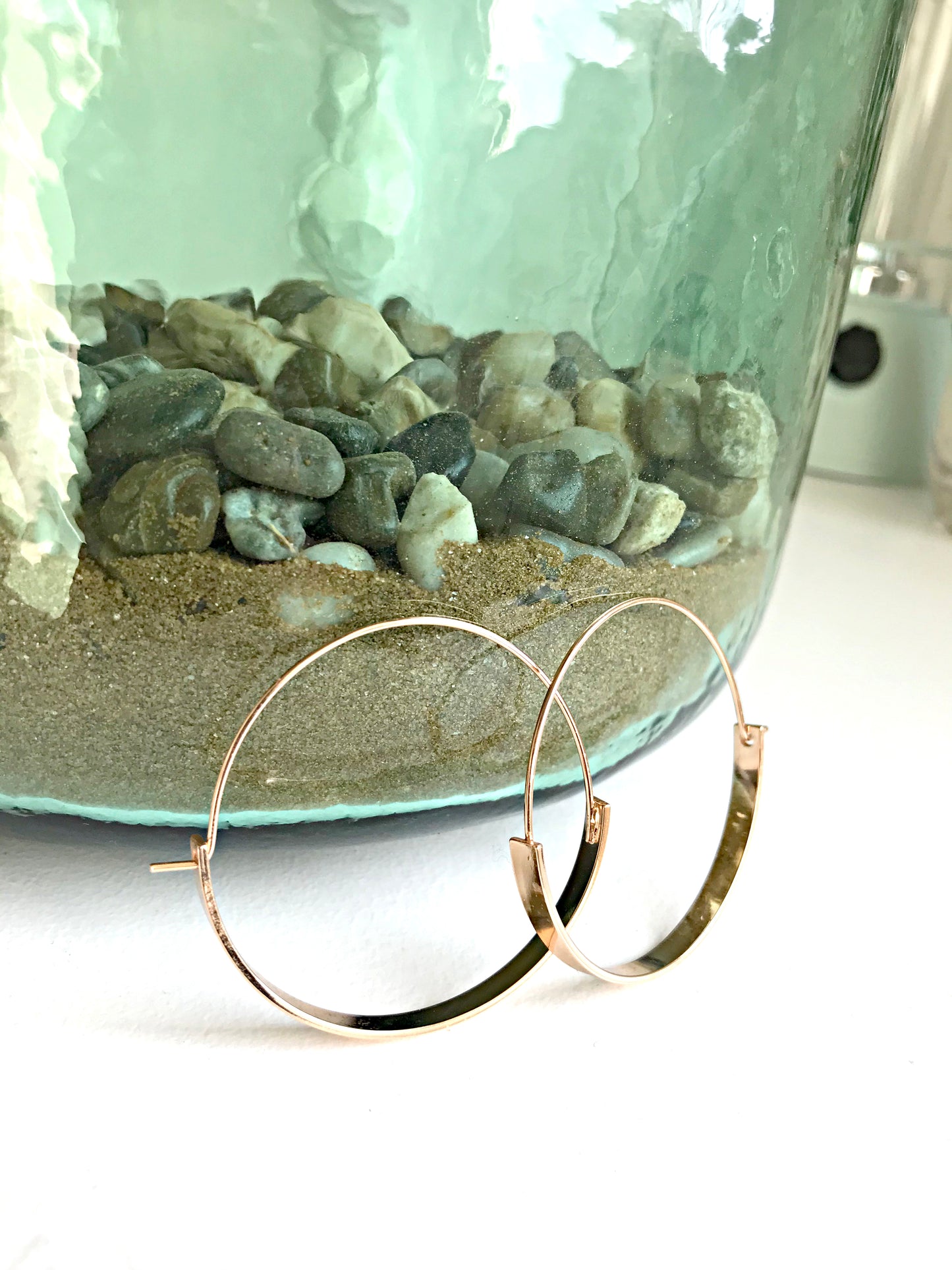 Big Circle Gold Hoop Earrings