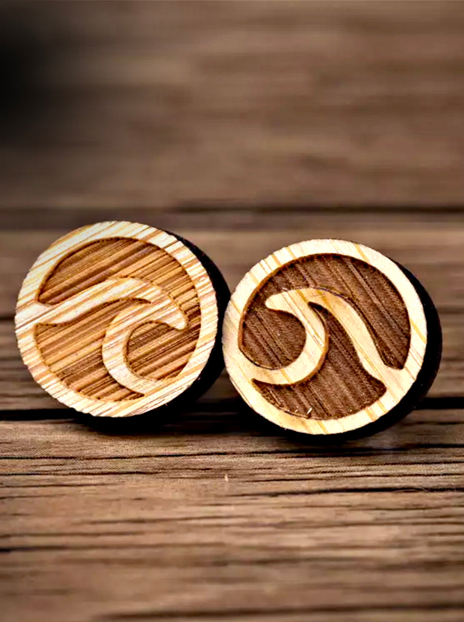 Wood Wave Earrings