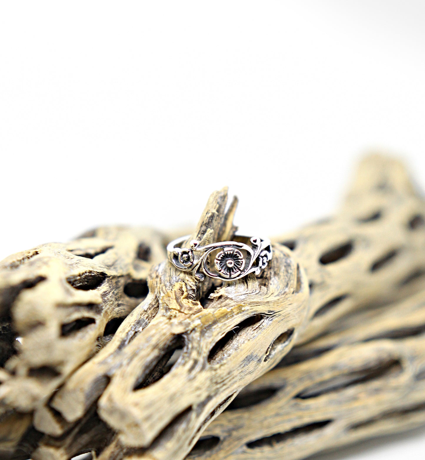 Sterling Silver Floral Ring