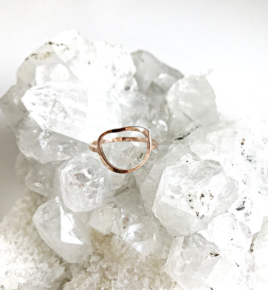 Simple Trendy Rose Gold Circle Ring